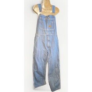 Big Smith Bib Overalls Mens 34x32 Relaxed Fit Light Denim Workwear NWT